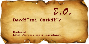 Darázsi Oszkár névjegykártya